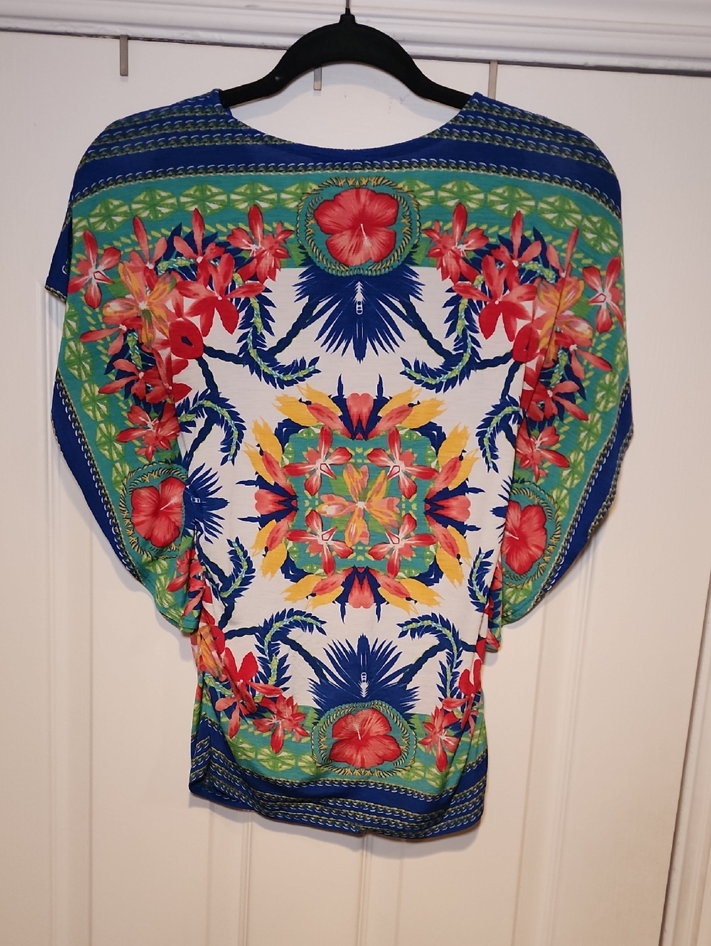 Vintage Silvergate Multicolor Tropical Floral Dolman Top, Sz. Small - Picture 8 of 12